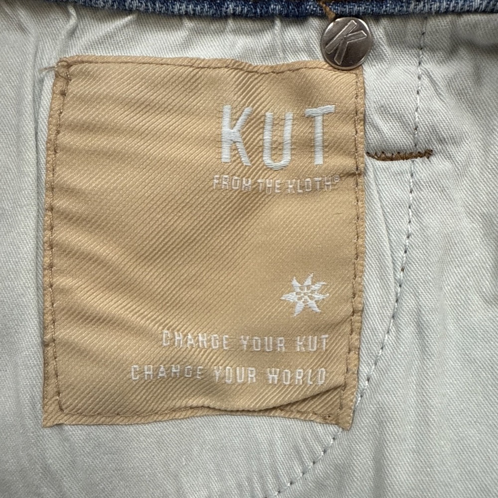 Kut  NWT Women's Sz 0 Shorts High Rise‎ Jane Cut Off Two Tone Denim Summer Beach - Picture 11 of 16